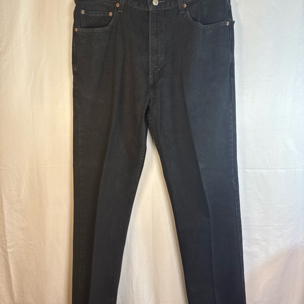 Levi's Men's Black Denim 505 Straight Jeans 36x32 Preowned